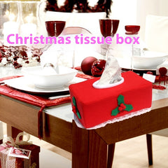 Christmas Tree Tissue Box Cover Santa Claus Household Supplies