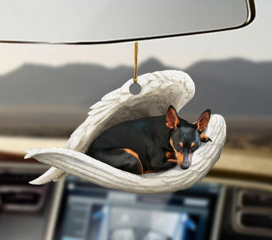 Car Pendant Sleeping Dog Angel Home Decor Acrylic Showcase Hanging Ornaments For Doors