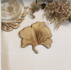 Hollow Leaves Wooden Coaster Kitchen Anti-scald Non-slip Placemat Dining Table