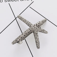 Fashion Retro Starfish Pearl Metal Hairpin Jewelry