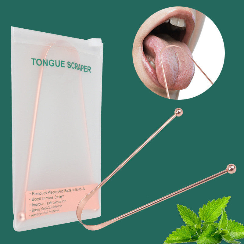 Tongue Scraper Cleaner Metal Cleaning Scraper for Men and Women Tongue Toothbrush Dental Oral Care Hygiene Tool