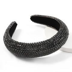 Diamond Rhinestone Super Flash Full Rhinestone Headband Womens Wide Brim Sponge Headband Hair Accessories