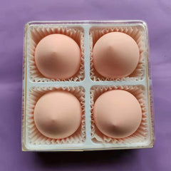 4 Pieces Of Super Soft Xue Mei Niang Beauty Makeup Egg Second Bomb Without Powder Puff Cute Steamed Bun Makeup Egg Makeup Egg Set