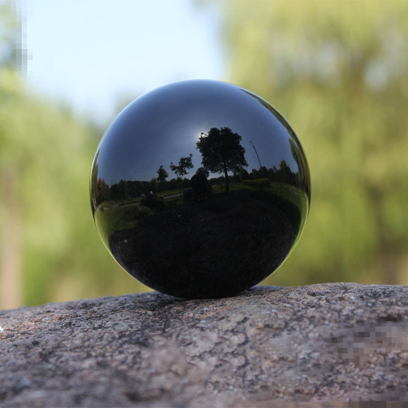 Black Agate Round Beads Semi-Finished Products