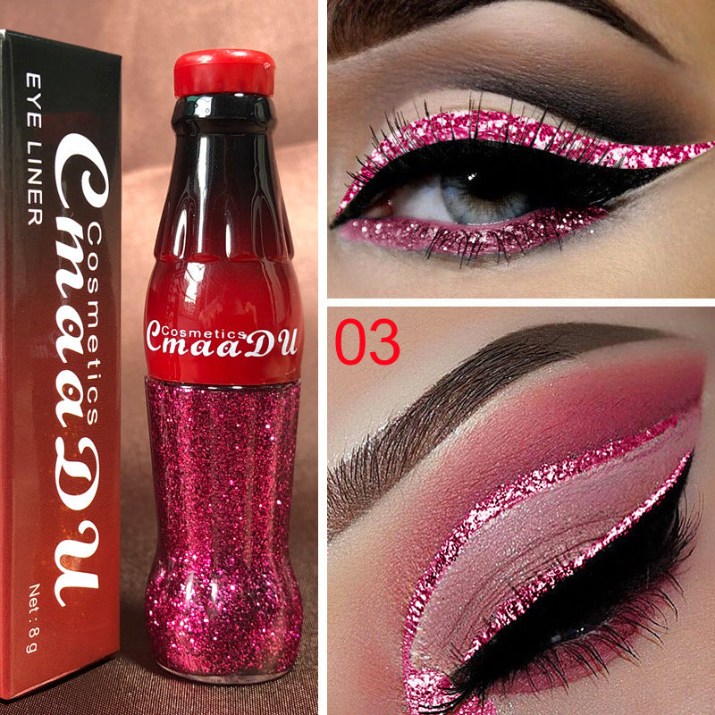 Color Eyeliner Glitter Pencil Women Party Smoky Sexy Eyes Liner Diamond Shining Glitter Eyeliner Makeup Cosmetics Beauty