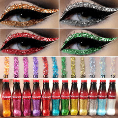 Color Eyeliner Glitter Pencil Women Party Smoky Sexy Eyes Liner Diamond Shining Glitter Eyeliner Makeup Cosmetics Beauty