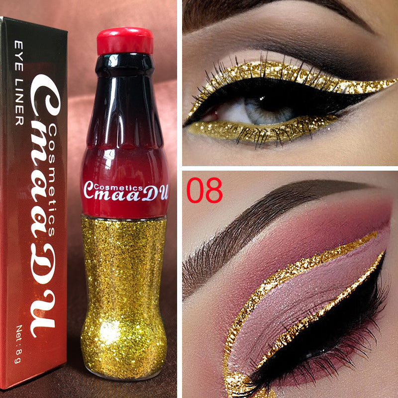 Color Eyeliner Glitter Pencil Women Party Smoky Sexy Eyes Liner Diamond Shining Glitter Eyeliner Makeup Cosmetics Beauty