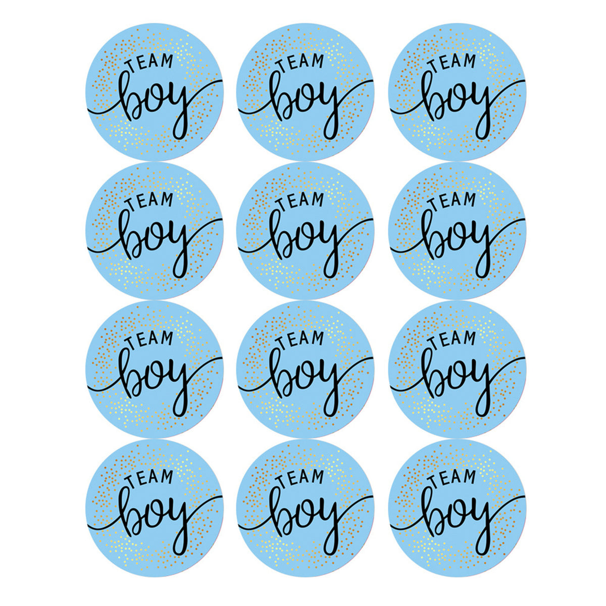 12 Pack Gender Reveal Stickers Team Boy O Team Girl Gender Reveal Adhesive Sticker