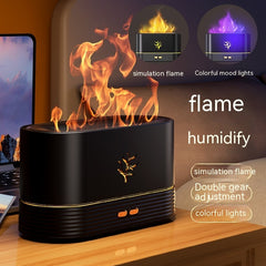 Flame Humidifier USB Smart Timing LED Electric Aroma Diffuser Simulation Fire Night Lamp Home Decor