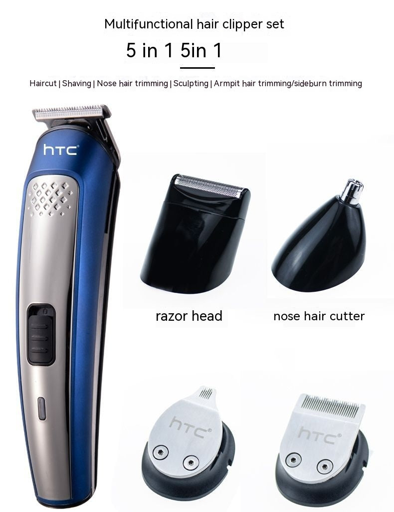 Five-in-one Hair Clipper Suit Washable Full-body Multifunctional Electric Clipper Set