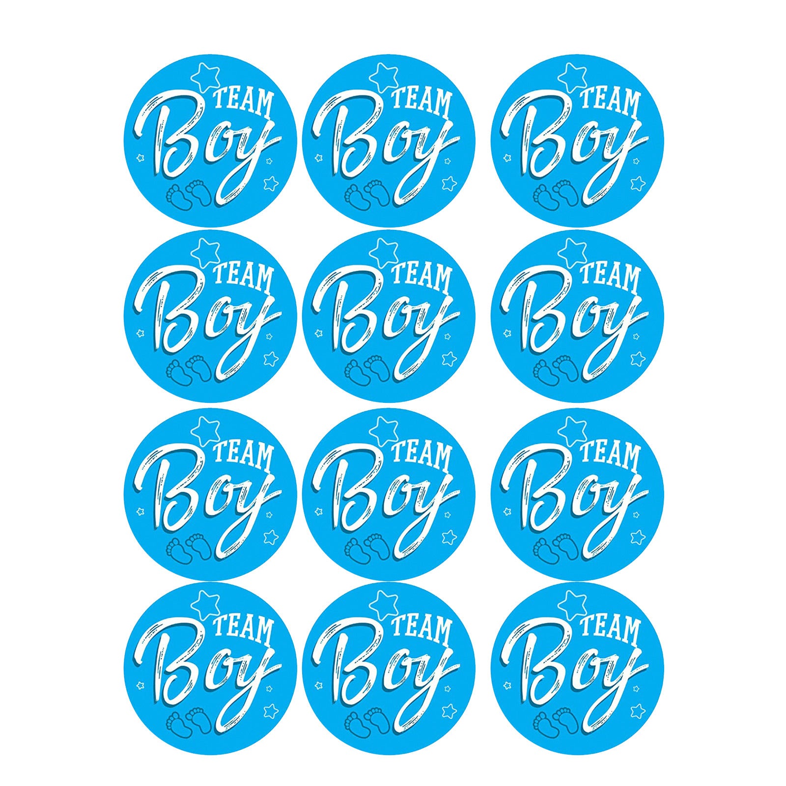 12 Pack Gender Reveal Stickers Team Boy O Team Girl Gender Reveal Adhesive Sticker