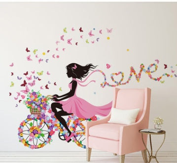 Flower fairy bedroom wall