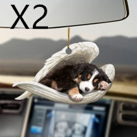 Car Pendant Sleeping Dog Angel Home Decor Acrylic Showcase Hanging Ornaments For Doors