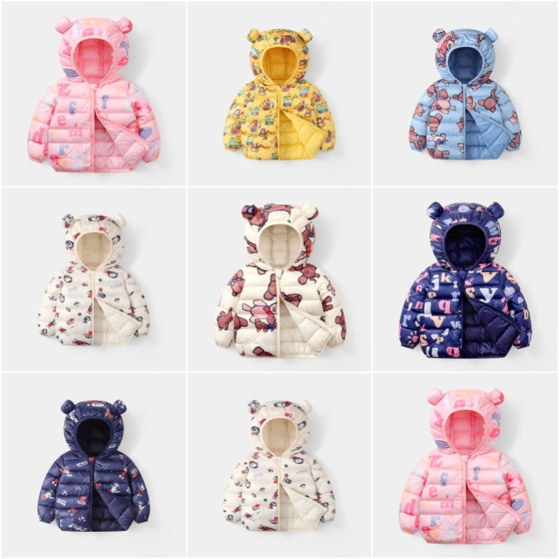 Foreign Trade Children's Down And Wadded Jacket Lightweight Boys And Girls Winter Cotton-padded Jacket Baby Autumn And Winter Clothes Cotton Clothes