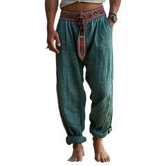 European Size Retro Loose Breathable Men's Casual Pants