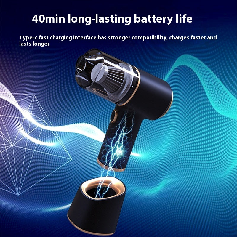 Handheld Wireless Car Cleaner Four-in-one Blowing Vacuum Charging Swimming Ring Dual Use In Car And Home