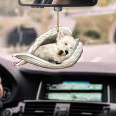 Car Pendant Sleeping Dog Angel Home Decor Acrylic Showcase Hanging Ornaments For Doors