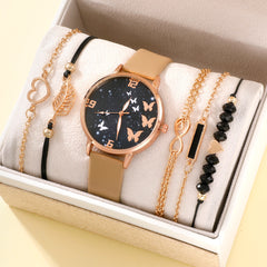 Women's Casual Korean-style All-match Butterfly Watch Set