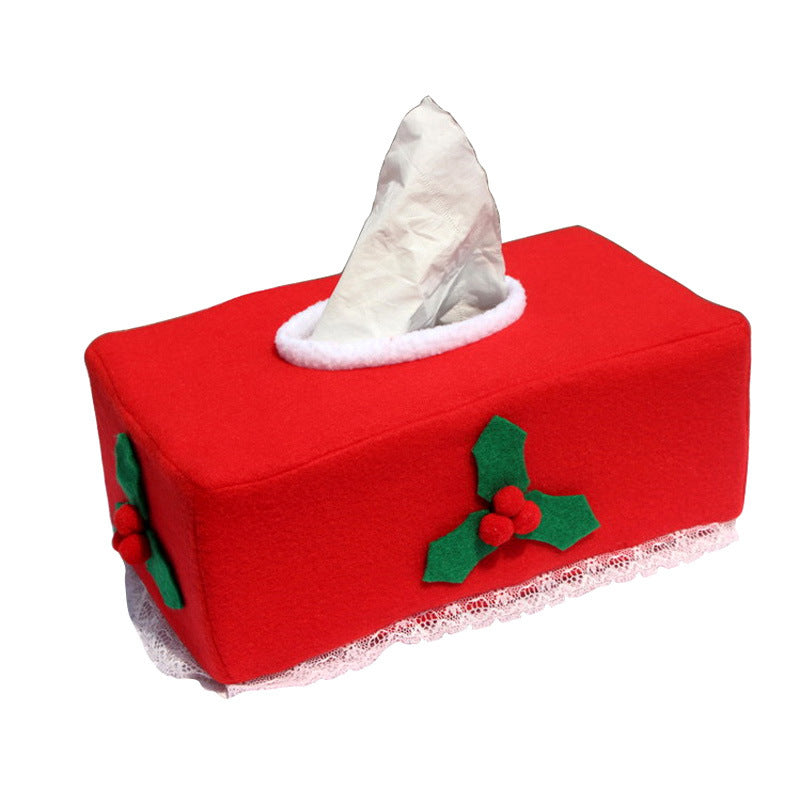 Christmas Tree Tissue Box Cover Santa Claus Household Supplies