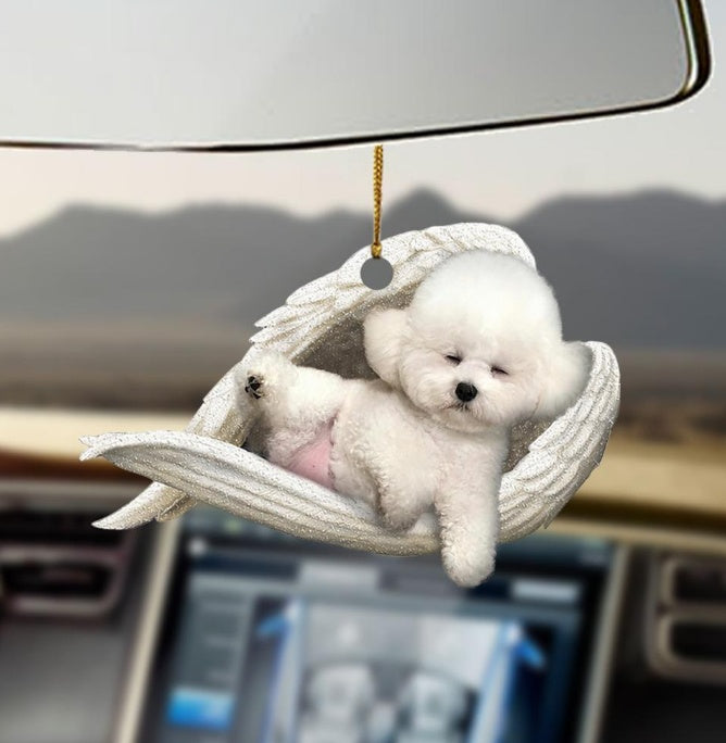 Car Pendant Sleeping Dog Angel Home Decor Acrylic Showcase Hanging Ornaments For Doors