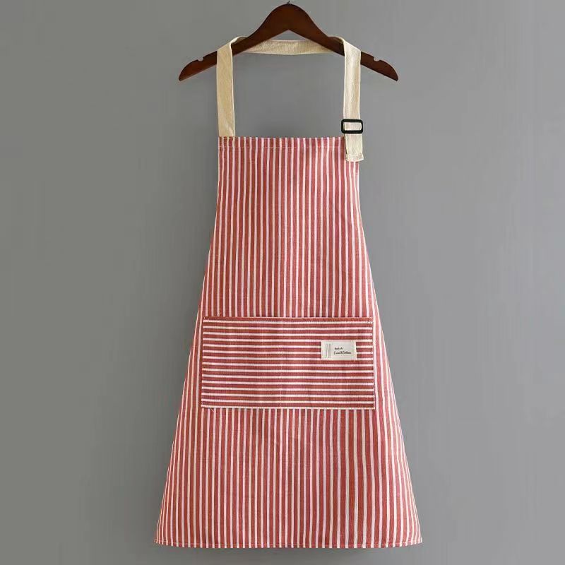 Cotton And Linen New Apron Women's Kitchen Home Summer Thin