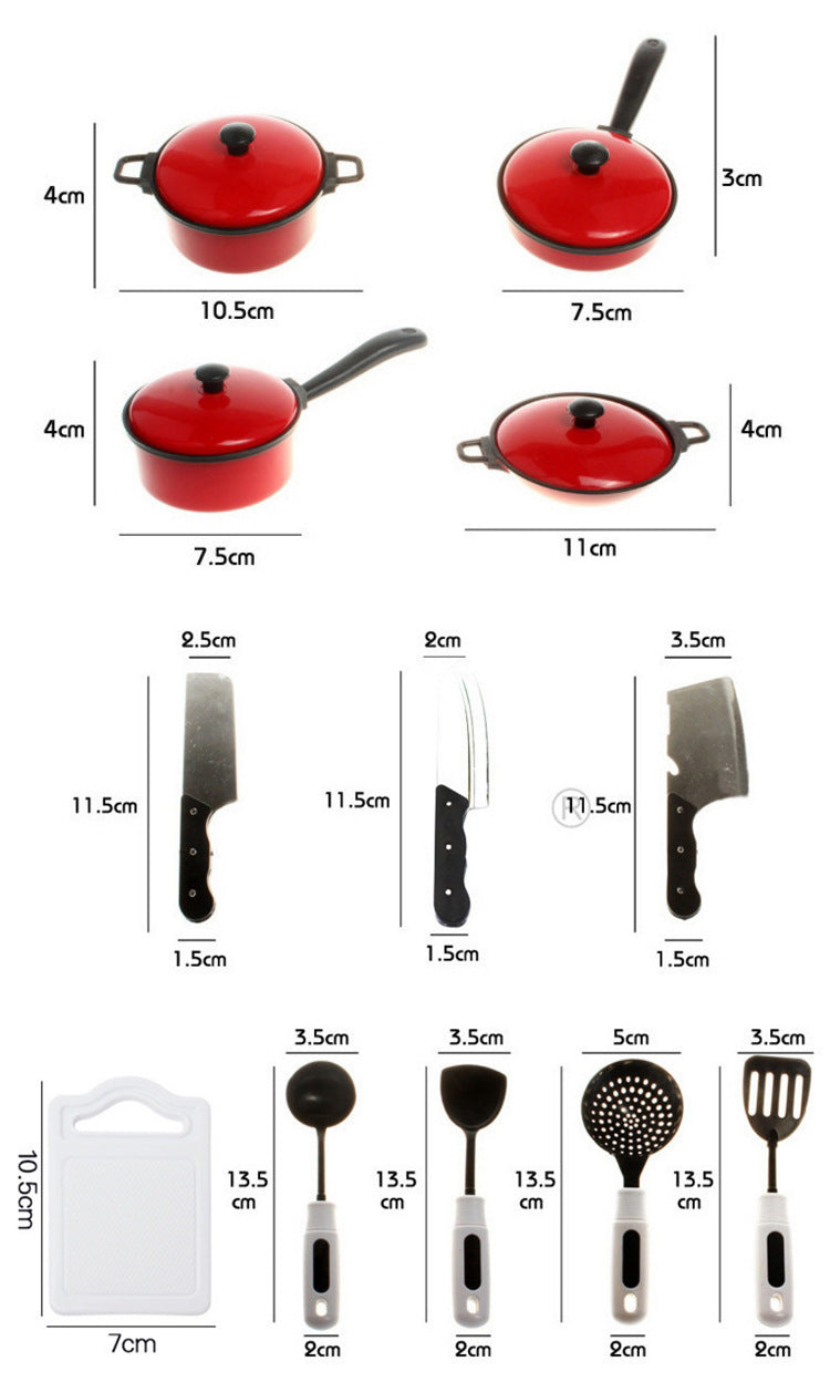 Cooking kitchen play tableware