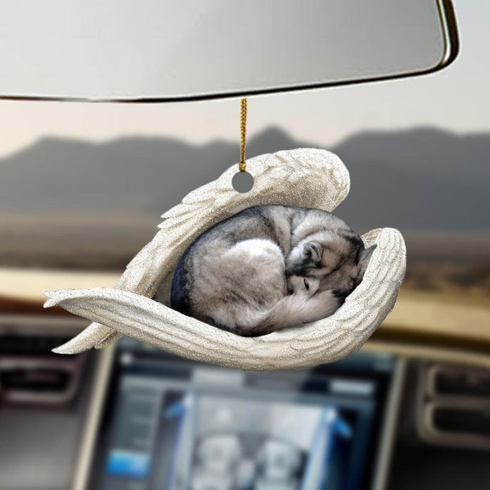 Car Pendant Sleeping Dog Angel Home Decor Acrylic Showcase Hanging Ornaments For Doors