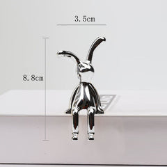 Creative Cartoon Sitting Long Eared Rabbit Ornament Home Decor