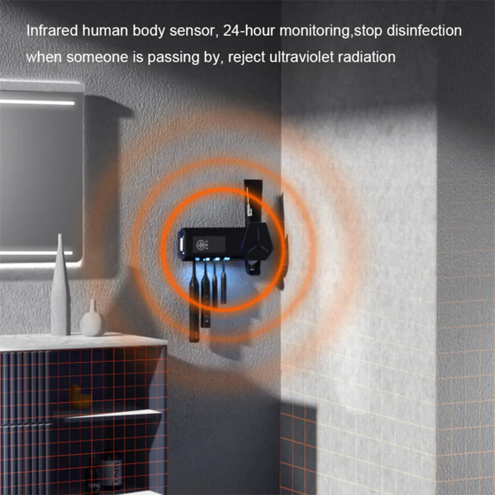 Toothbrush Sterilizer Adopts A Dual Mode Wall Mounted UVC Ultraviolet Active Circulating Sterilization System