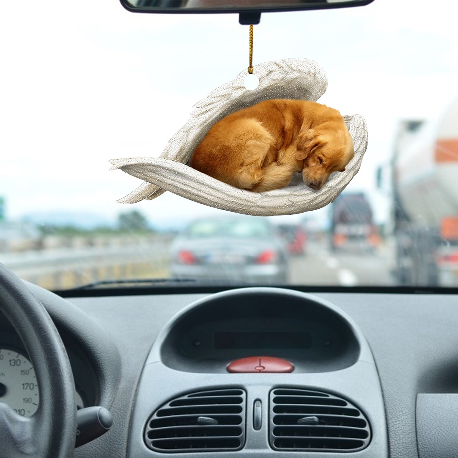 Car Pendant Sleeping Dog Angel Home Decor Acrylic Showcase Hanging Ornaments For Doors