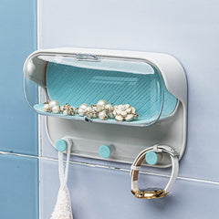 Bathroom Wall Holder Punch-free Wall-mounted Convenient Practical Washroom Glasses Storage Box Clothes Key Organizer Accessories