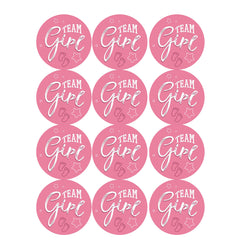 12 Pack Gender Reveal Stickers Team Boy O Team Girl Gender Reveal Adhesive Sticker