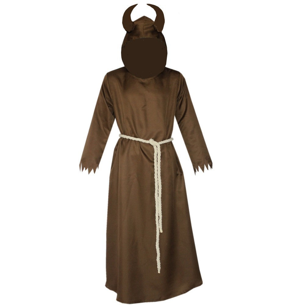 Halloween Medieval Horns Death Devil Wizard Cloak Cospiay Costume