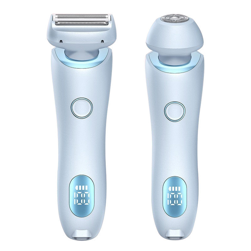 2 In 1 Hair Removal Epilator USB Rechargeable Trimmer Women Body Razor Face Leg Armpit Bikini Hand Pubic Shaver Hair Remover