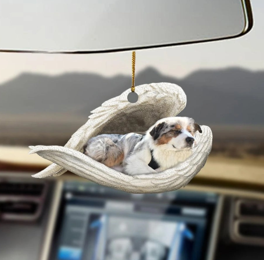 Car Pendant Sleeping Dog Angel Home Decor Acrylic Showcase Hanging Ornaments For Doors