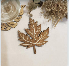 Hollow Leaves Wooden Coaster Kitchen Anti-scald Non-slip Placemat Dining Table