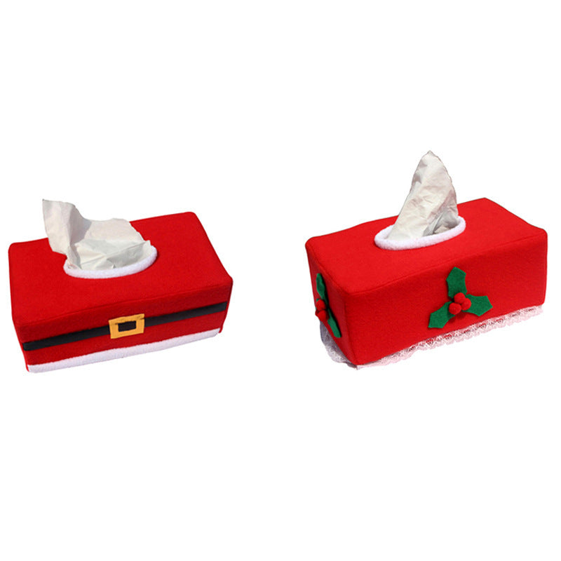 Christmas Tree Tissue Box Cover Santa Claus Household Supplies