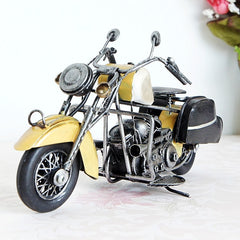 Metal Iron Motorcycle Model Retro Distressed Model