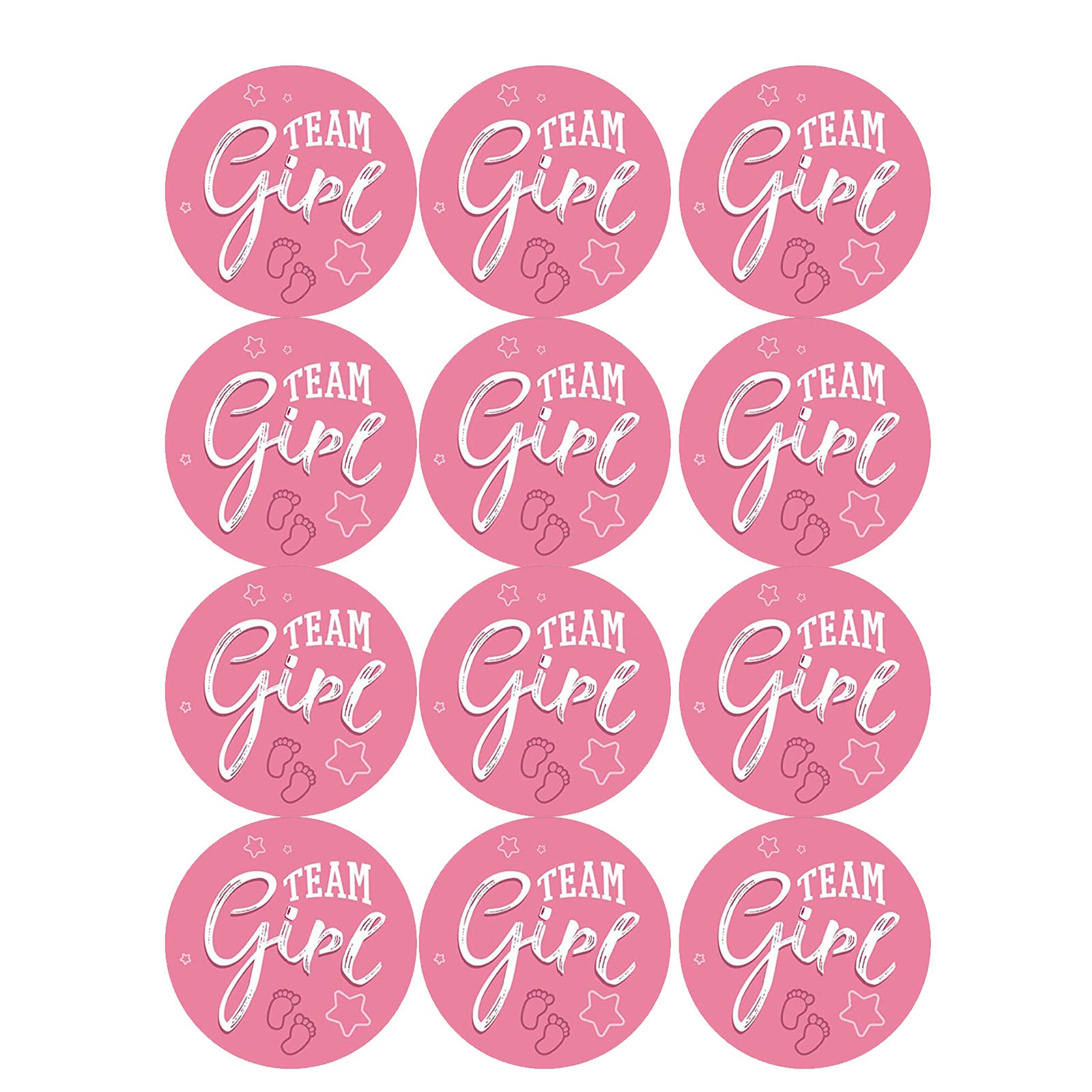 12 Pack Gender Reveal Stickers Team Boy O Team Girl Gender Reveal Adhesive Sticker