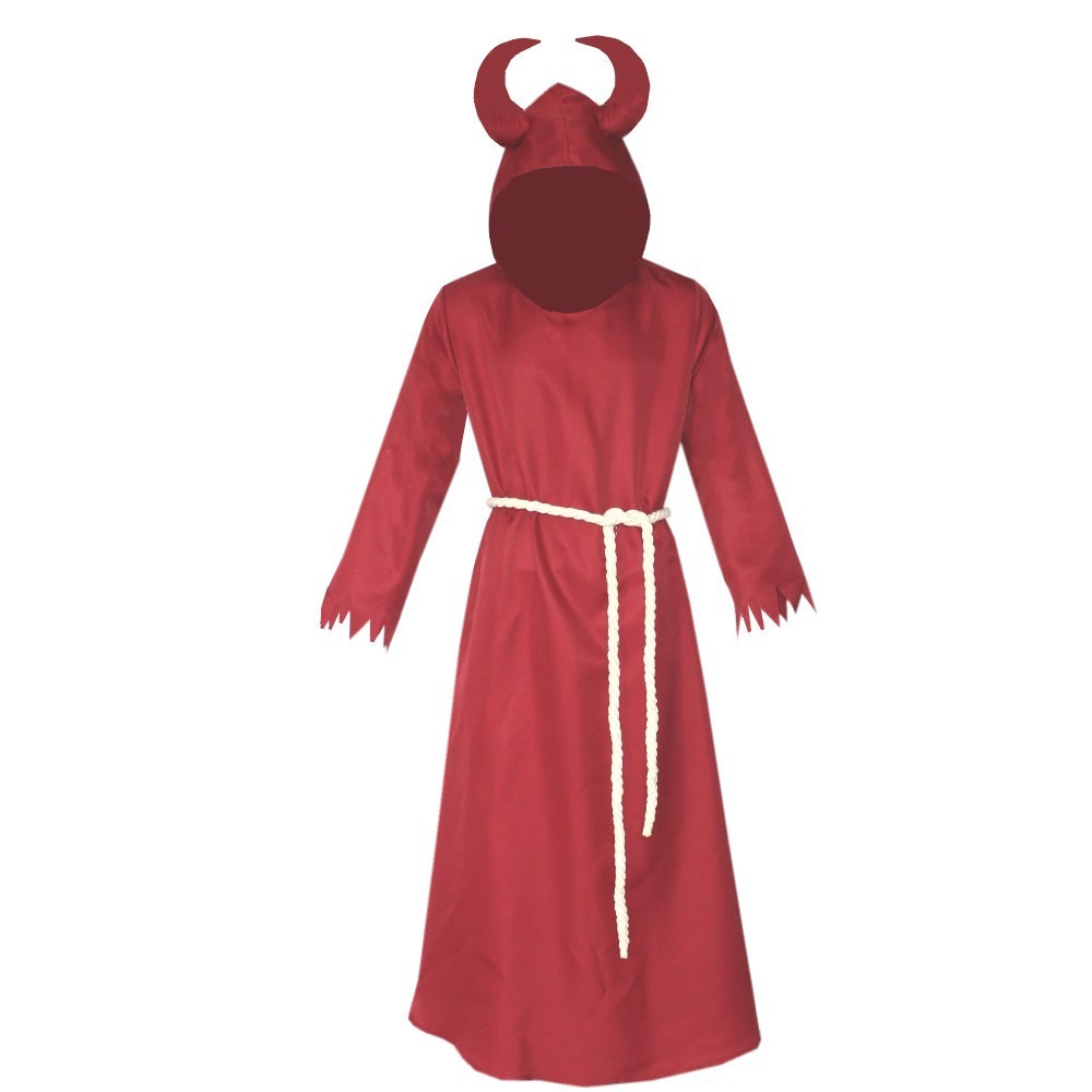 Halloween Medieval Horns Death Devil Wizard Cloak Cospiay Costume