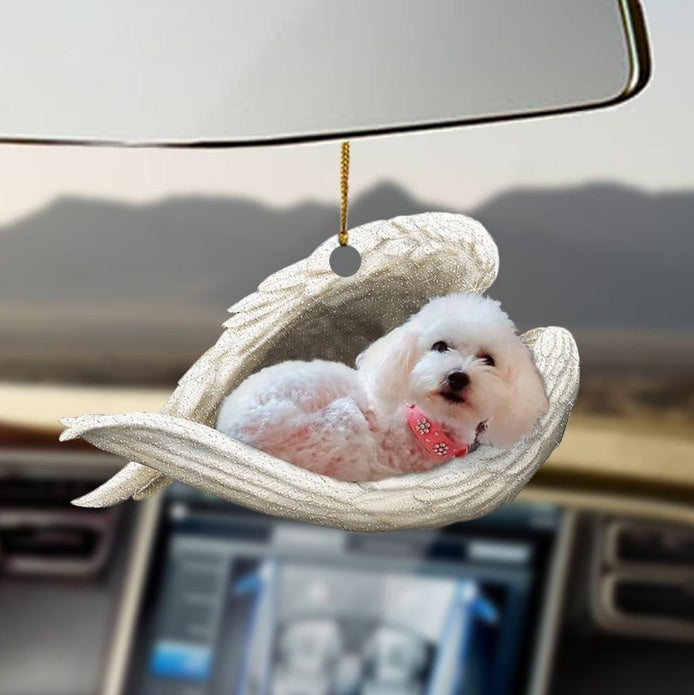 Car Pendant Sleeping Dog Angel Home Decor Acrylic Showcase Hanging Ornaments For Doors