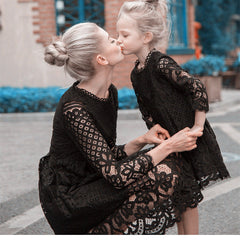 Children's Clothing Lace Dress Mother And Daughter Dresses