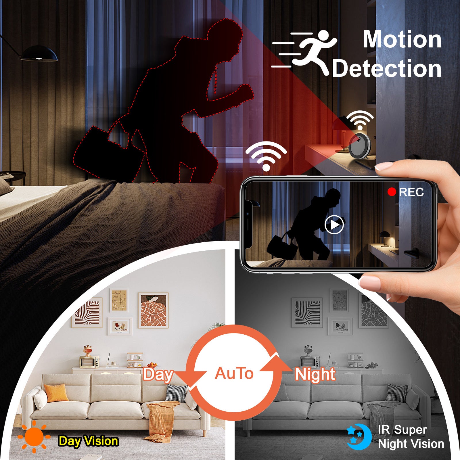 Wireless Smart Surveillance Camera Voice Conversation Security