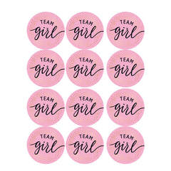 12 Pack Gender Reveal Stickers Team Boy O Team Girl Gender Reveal Adhesive Sticker