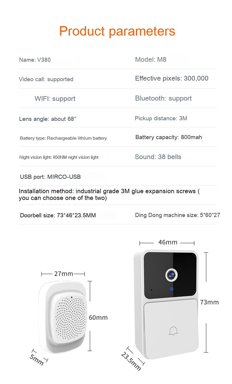 Wireless Visual Home Smart Doorbell Camera