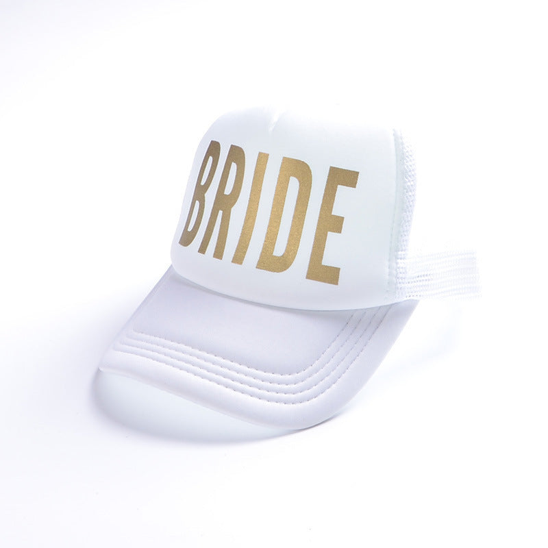 BRIDE TEAM SQUAD Letter Print Baseball Hat