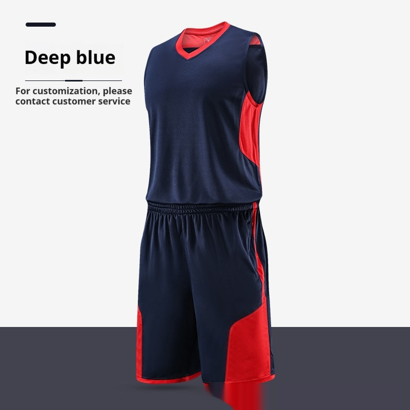 Basketball Wear Suit Training Competition Team Uniform Team Vest Printed Breathable Sports Workout Clothes