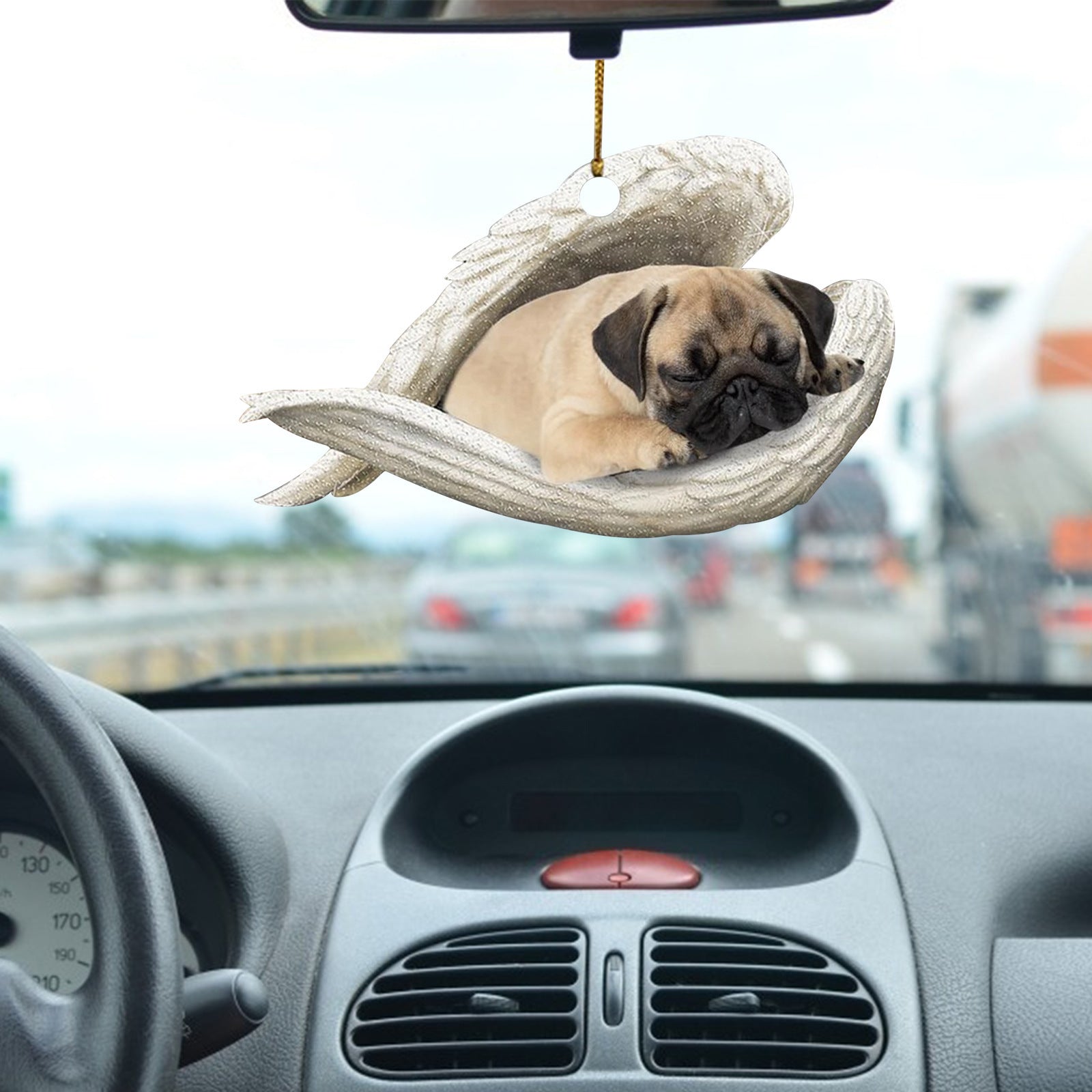 Car Pendant Sleeping Dog Angel Home Decor Acrylic Showcase Hanging Ornaments For Doors