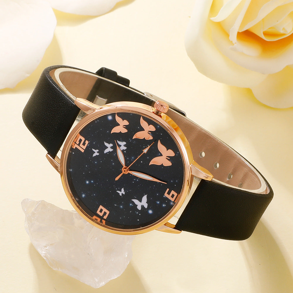 Women's Casual Korean-style All-match Butterfly Watch Set